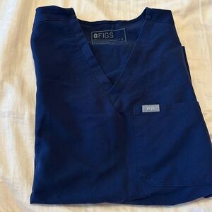 Wear figs Navy blue scrub top Catarina